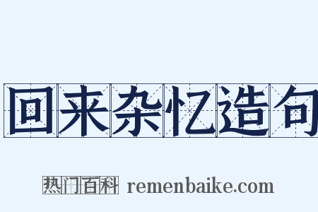 回来杂忆造句是什么意思的图片